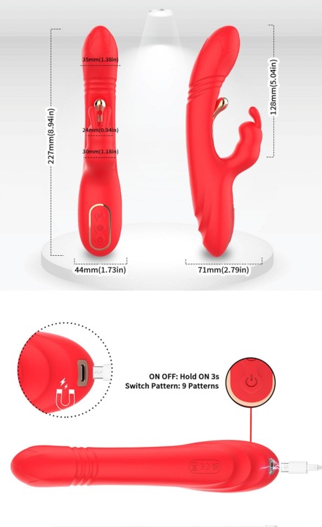 Wielofunkcyjny wibrator królik Stymulacja łechtaczki pochwy Posuw-8