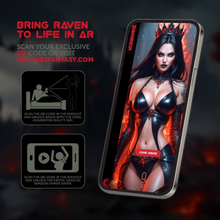 Raven Shadow Sinner Interaktywny Wielofunkcyjny Masturbator Masturs-13