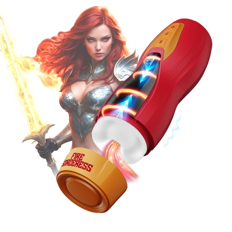 Masturs Wielofunkcyjny Masturbator Solara Fire Sorceress Pulsacje Grzanie