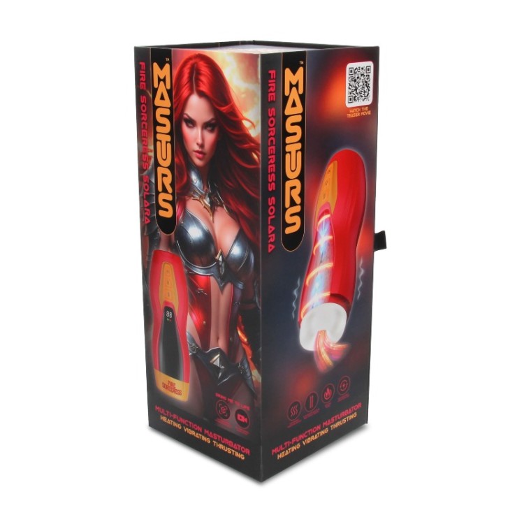 Masturs Wielofunkcyjny Masturbator Solara Fire Sorceress Pulsacje Grzanie-1