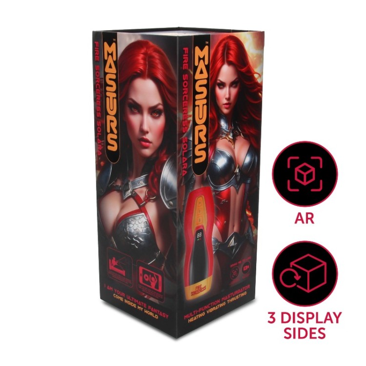 Masturs Wielofunkcyjny Masturbator Solara Fire Sorceress Pulsacje Grzanie-3