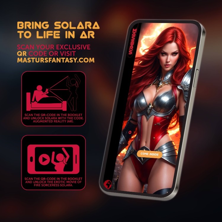 Masturs Wielofunkcyjny Masturbator Solara Fire Sorceress Pulsacje Grzanie-11