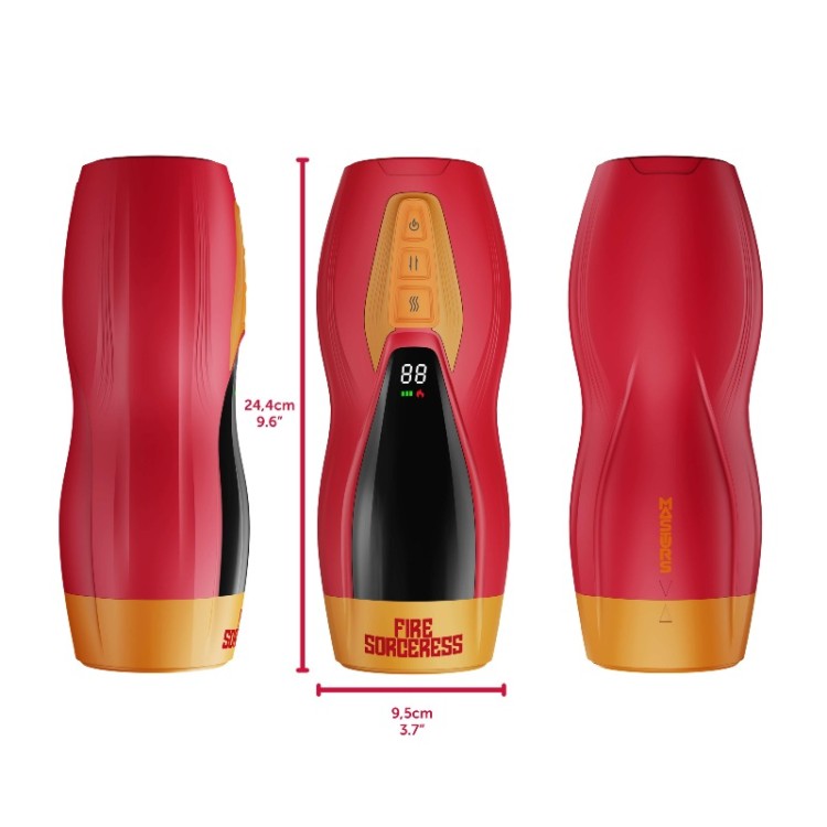 Masturs Wielofunkcyjny Masturbator Solara Fire Sorceress Pulsacje Grzanie-19