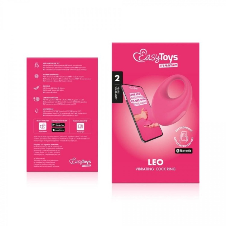 EasyConnect Leo Wibrujący Pierścień Erekcyjny z Aplikacją-8
