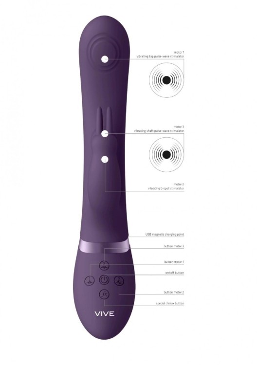 Wibrator Króliczek Vive May G-Spot C-Spot Stymulacja - Sklep-5