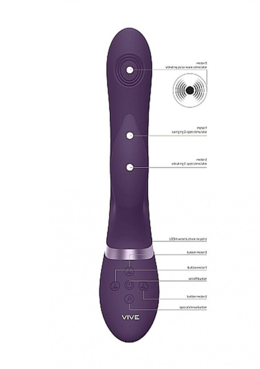 Wibrator króliczek Vive Aimi Pulse wave G&C Spot USB-8