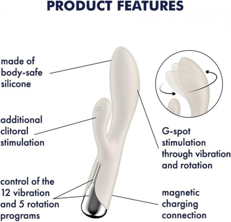 Wibrator Satisfyer Spinning Rabbit 1 Obrotowy Królik-3