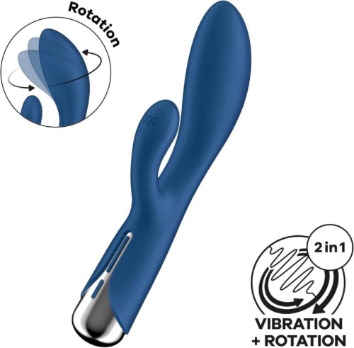Wibrator Satisfyer Spinning Rabbit 1 obrotowy Blue-1