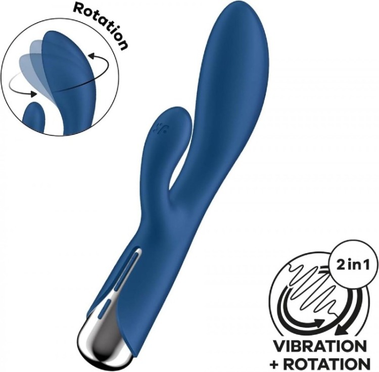Wibrator Satisfyer Spinning Rabbit 1 obrotowy Blue-1