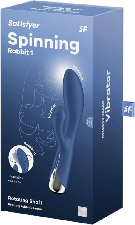 Wibrator Satisfyer Spinning Rabbit 1 obrotowy Blue-8