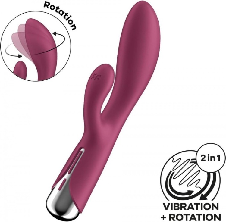Wibrator Satisfyer Spinning Rabbit 1 obrotowy Red-1