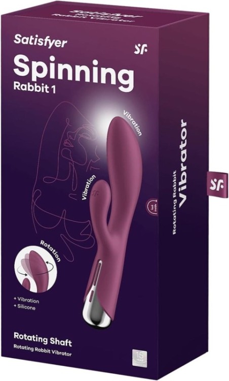 Wibrator Satisfyer Spinning Rabbit 1 obrotowy Red-9