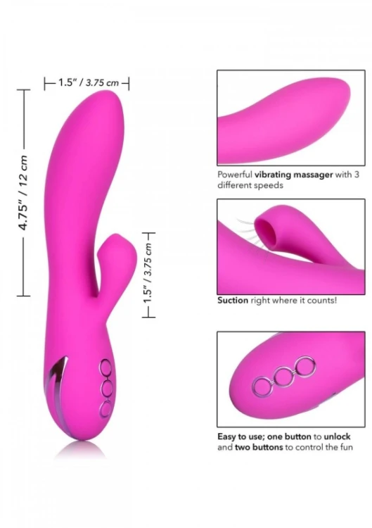 Wibrator Króliczek Calexotics Malibu Minx Ssąca stymulacja łechtaczki-1