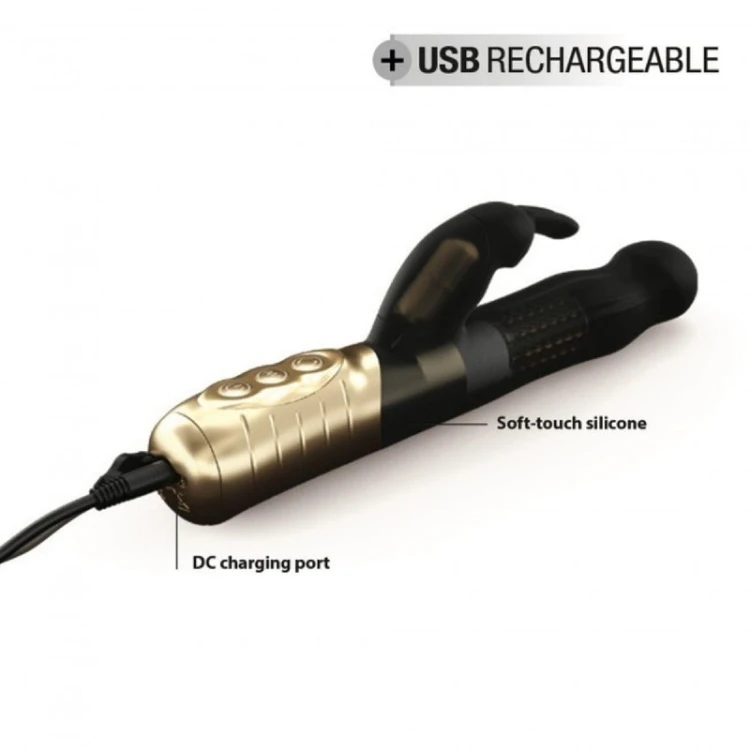 Black Rabbit Marc Dorcel - Wibrator Królik z Rotacją - Sklep-5