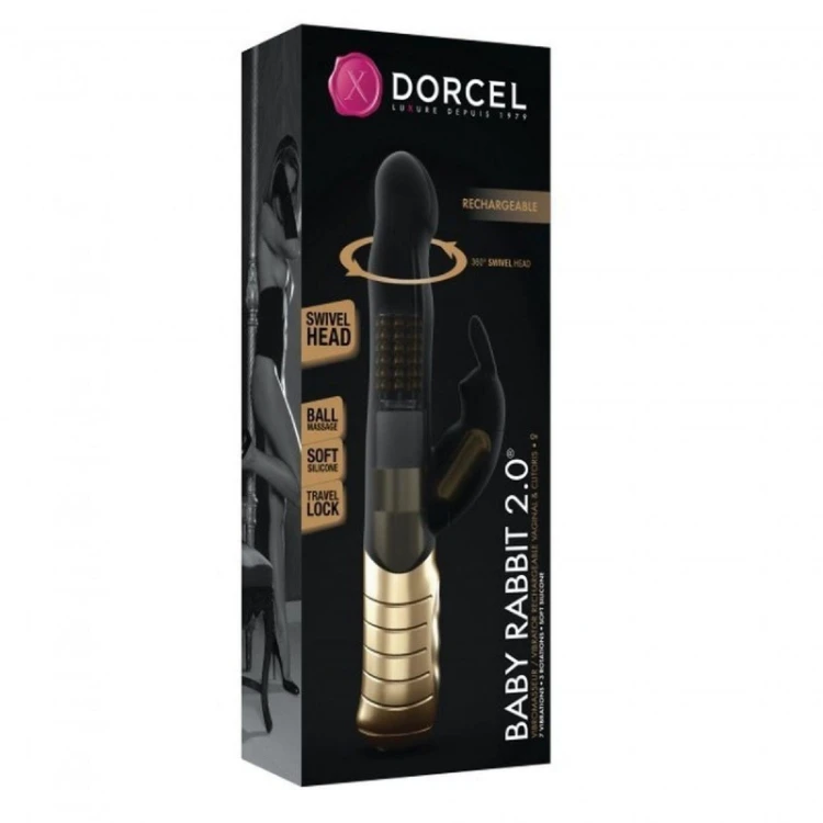 Black Rabbit Marc Dorcel - Wibrator Królik z Rotacją - Sklep-7