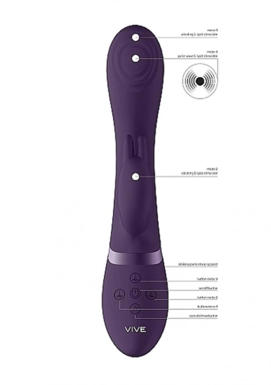 Wibrator królik z pukaniem - Vive Cato dla punktu G i clitoris-8