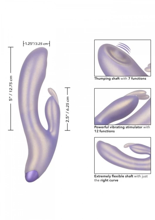 CalExotics Wibrator króliczek do clitoris - Z pukaniem dla punktu G-5