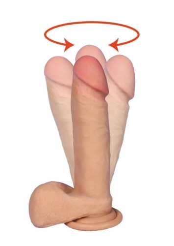 Dildo Cyber Skin Penis Realistyczny Wibrator Rotacyjny USB-1