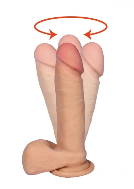 Dildo Cyber Skin Penis Realistyczny Wibrator Rotacyjny USB-1