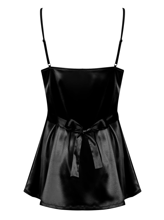 Obsessive Satinia babydoll i czarne stringi -3