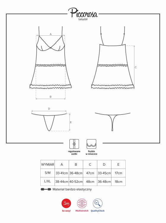 Piccorosa babydoll i stringi Obsessive-4