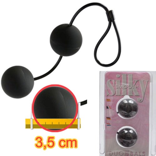 Kulki gejszy Średnica 3,5 cm Czarne silikonowe-1