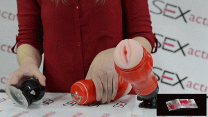 Sztuczna Wagina z przyssawką  Wibrator dla mężczyzn-1