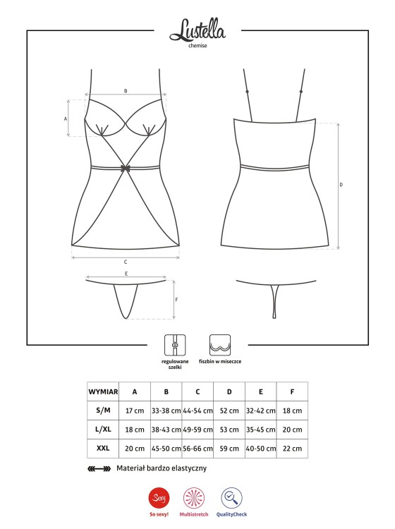 Lustella Obsessive koszulka i stringi S/M-4