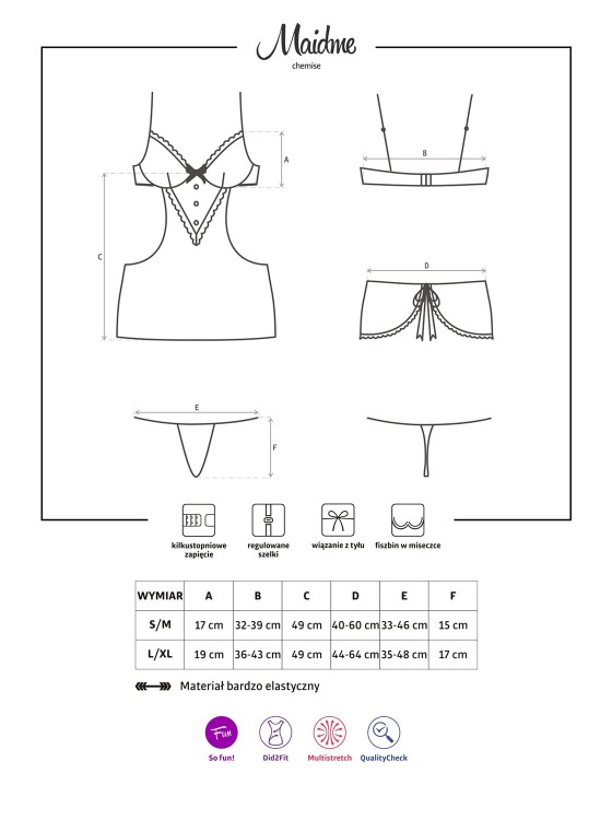 Maidme koszulka i stringi L/XL-4