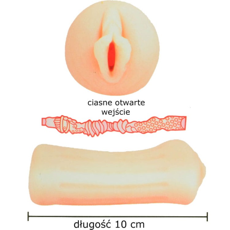 Nanette Mini masturbator Wagina z cyber skóry 1