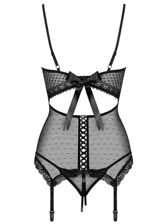 Gorset i stringi Bielizna Obsessive 817-COR-13
