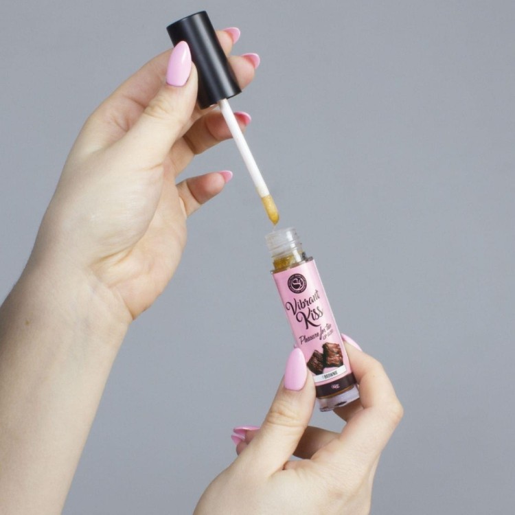 Wibrujący błyszczyk na usta Brownie-2