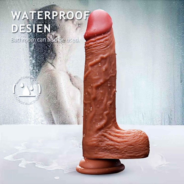 Wibrator silikonowy Grzanie Ruch posuwisty-4