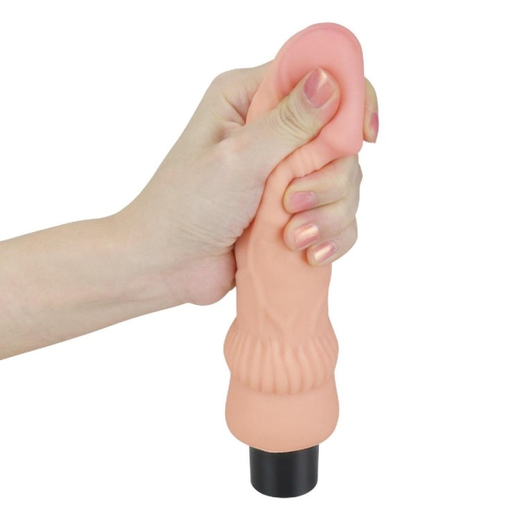 Wibrator w dotyku jak skóra 19cm. Na baterie-5