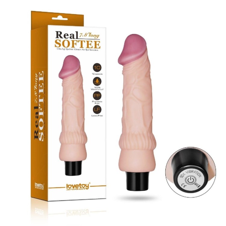 Wibrator w dotyku jak skóra 19cm. Na baterie-7