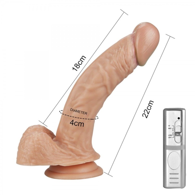Wibrator sterczący penis 21,6 cm-3