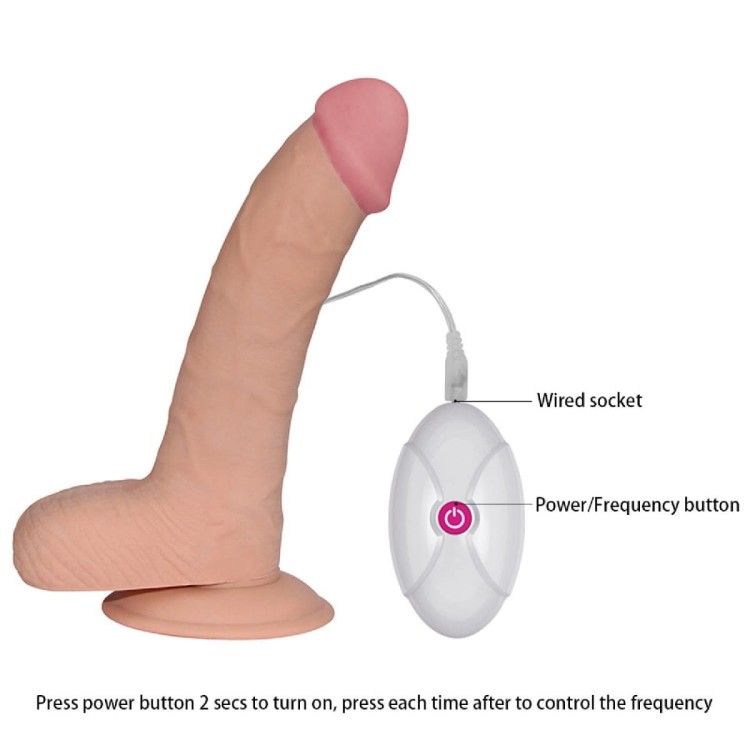 Wibrator Przyjemne w dotyku penis i jądra-9