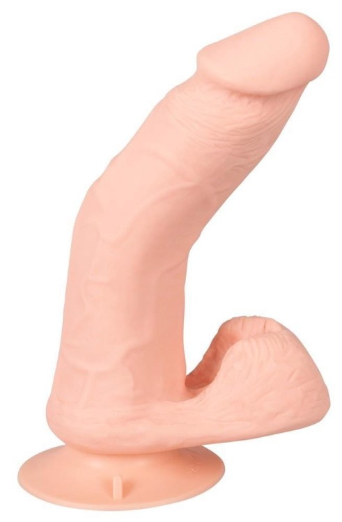 Nature Skin Wibrator o kształcie penisa z jądrami-5