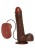 Wibrujący duży i gruby brązowy penis 23 cm