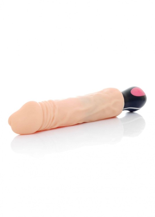 Wibrator z rotacja główki Penis z cyberskóry-5
