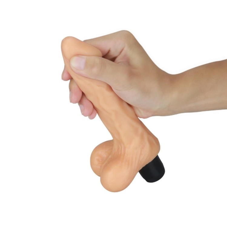 Wibrator cyber skin z jądrami penis 20,3 cm-2