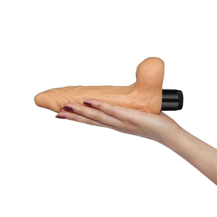 Wibrator cyber skin z jądrami penis 20,3 cm-3