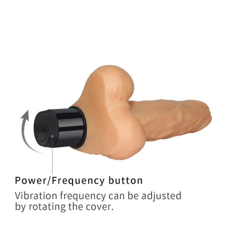 Wibrator cyber skin z jądrami penis 20,3 cm-4