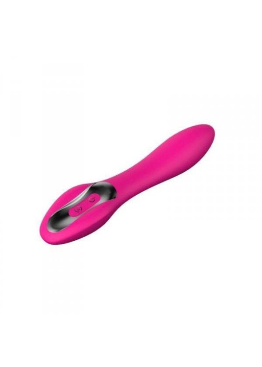 Wibrator z silikonu Gładki sztywny Na akumulator Pink-2