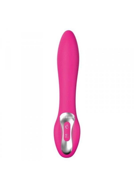 Wibrator z silikonu Gładki sztywny Na akumulator Pink-3