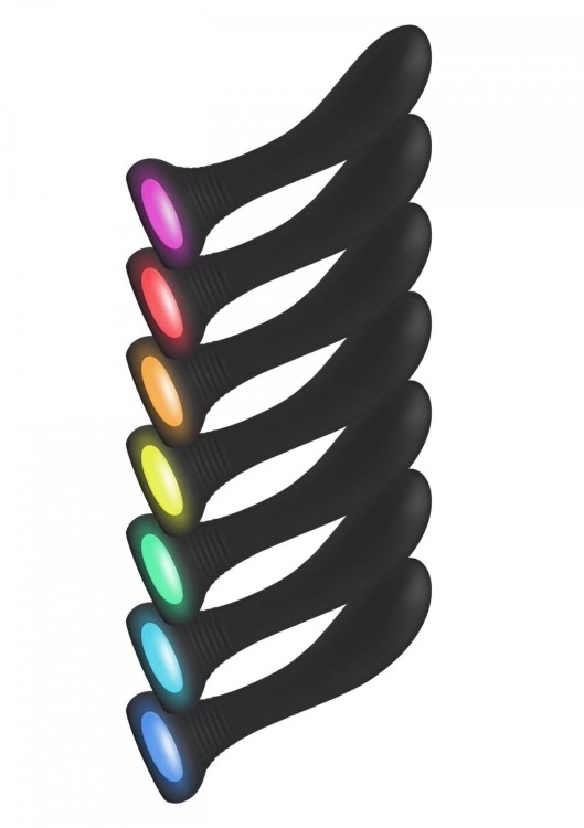 Świecący wibrator analny USB Silikon-1
