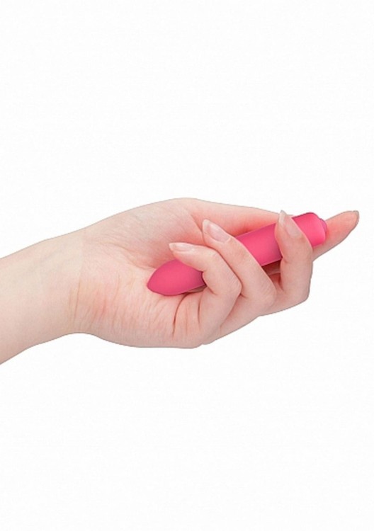 Mini wibrator Smukły pocisk 9,3 cm Różowy-6