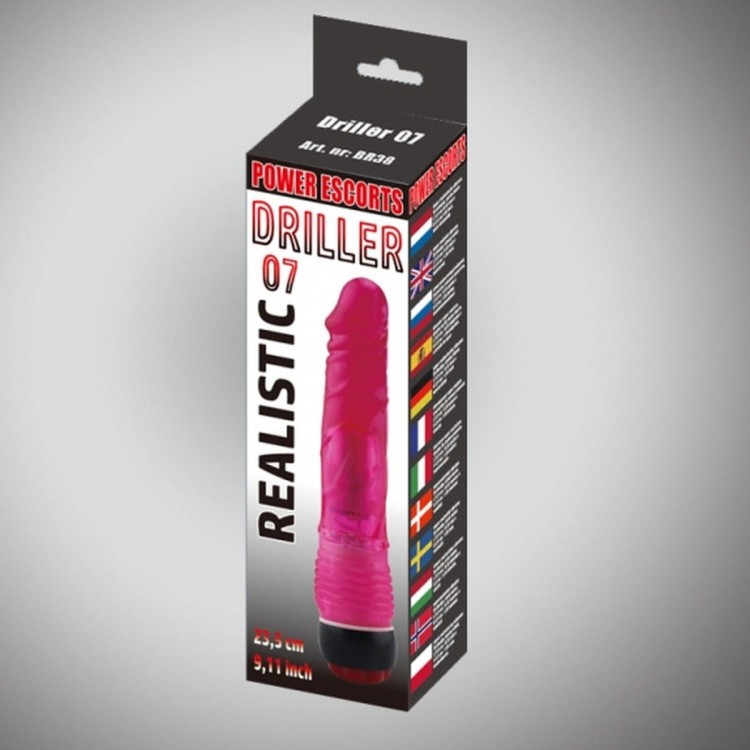 Wibrator perłowo krystaliczny 21,5 cm Red-1