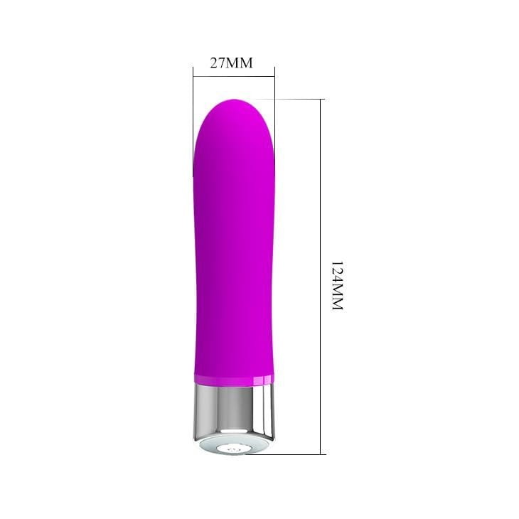 Mini wibrator Silikonowy 12 funkcji Fioletowy-2