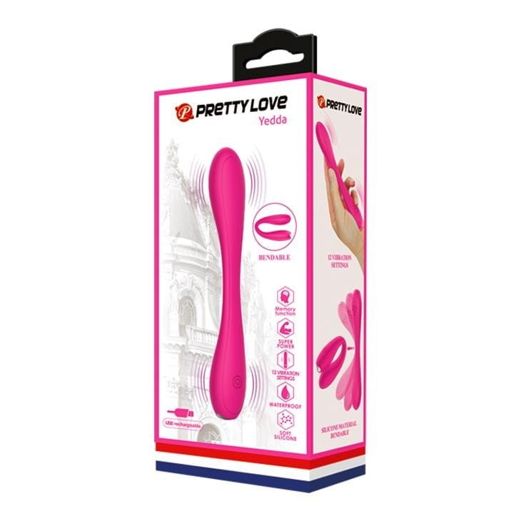 Zginany wibrator podwójny do punktu g - łechtaczki 17cm Pretty love Yedda-7